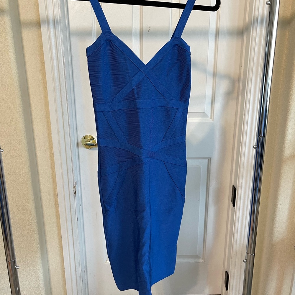 Blue bandage dress